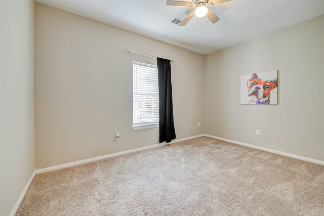 7315 Palestine St, Houston, TX 77020 - empty room with carpet floors, ceiling fan, and baseboards