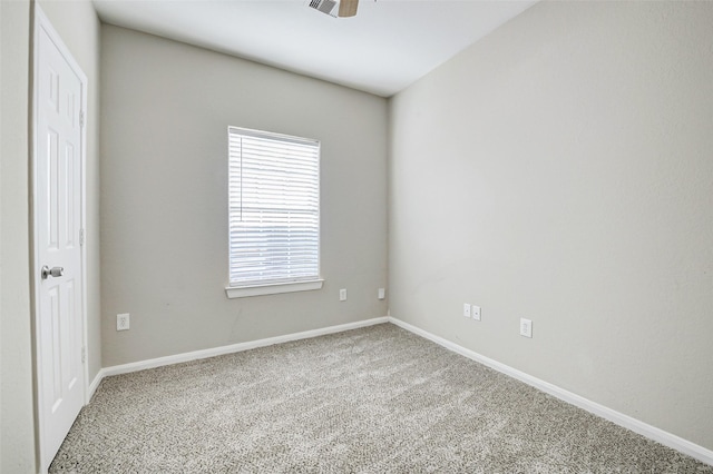7315 Palestine St, Houston, TX 77020 - empty room with carpet floors, baseboards, and ceiling fan