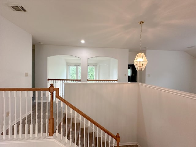 5310 Flagridge Ln, Houston, TX 77066 - stairs with recessed lighting and wood finished floors