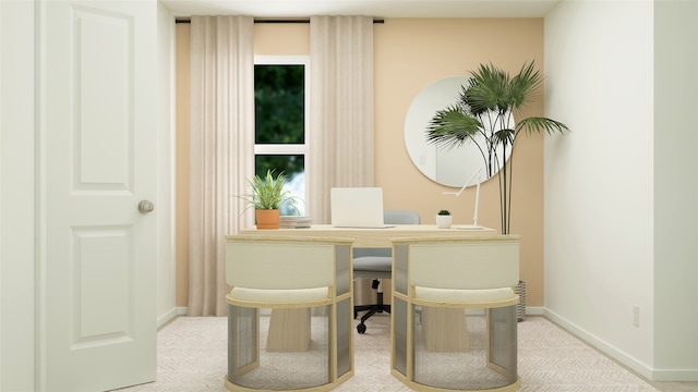office space with baseboards