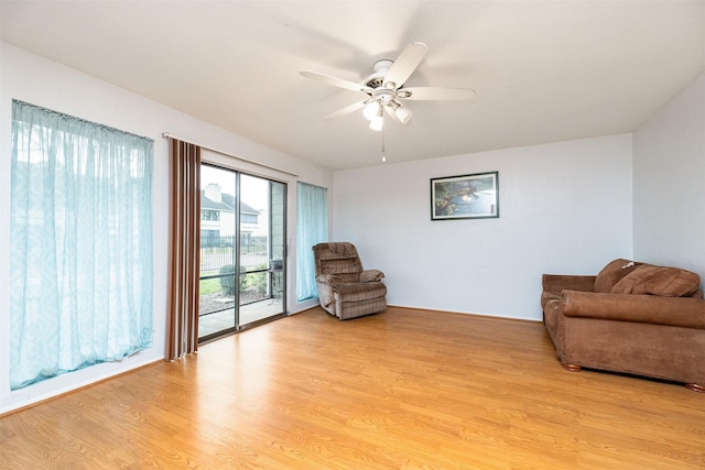 14777 Wunderlich Dr Unit 1103, Houston, TX 77069 - sitting room with a ceiling fan and light wood-style flooring