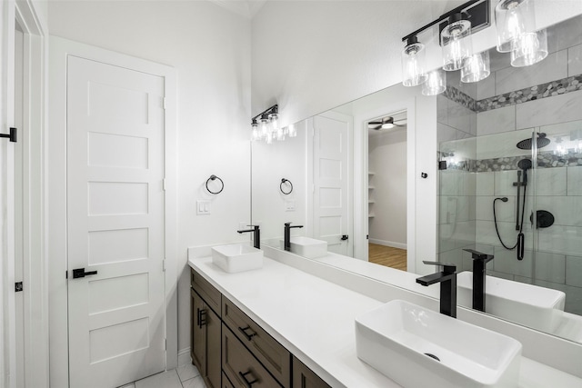 58-D Hickory Ridge Dr, Huffman, TX 77336 - full bath with a sink, a shower stall, and double vanity