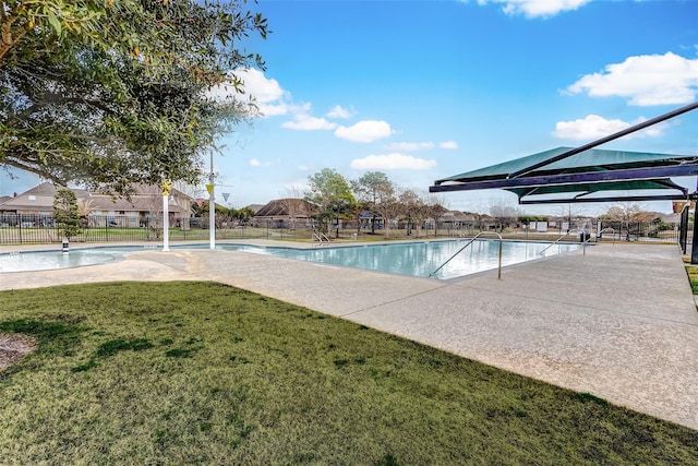 22507 Bellwick Ridge Ln, Katy, TX 77449 - pool with a yard, fence, and a patio area