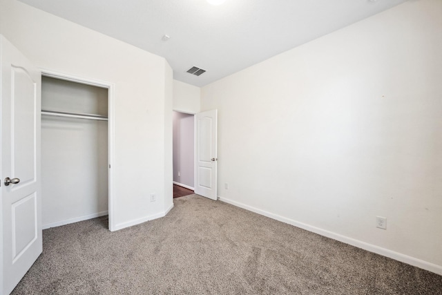 22507 Bellwick Ridge Ln, Katy, TX 77449 - unfurnished bedroom with visible vents, carpet, baseboards, and a closet