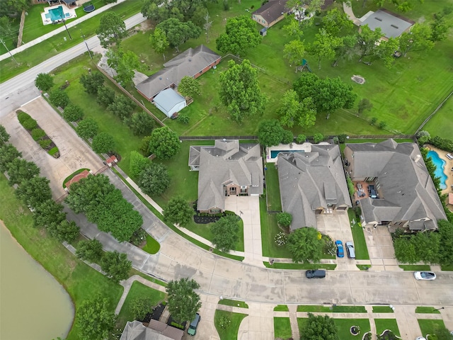 aerial view featuring a residential view