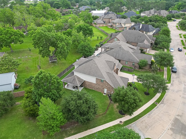 drone / aerial view with a residential view