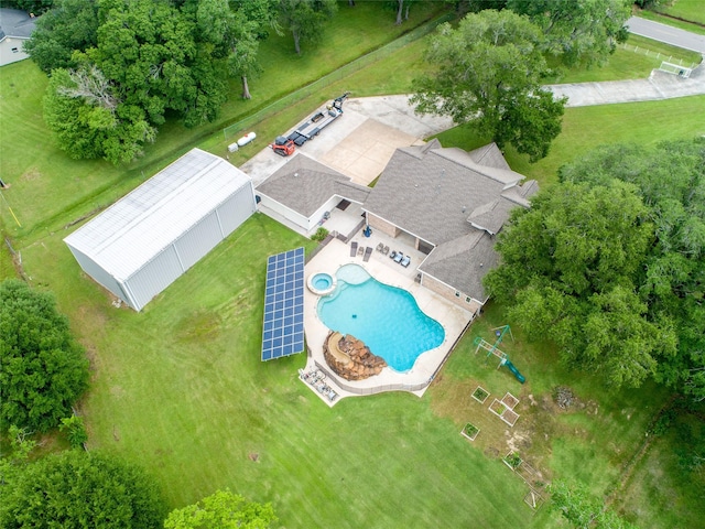 6820 Cemetary Rd, Manvel, TX 77578 - drone / aerial view of a pool