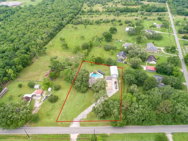 6820 Cemetary Rd, Manvel, TX 77578 - view of property location with property boundaries highlighted