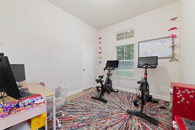 6820 Cemetary Rd, Manvel, TX 77578 - exercise room featuring baseboards
