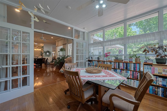 view of sunroom