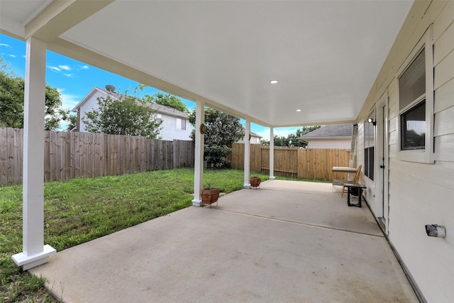 view of patio / terrace with a fenced backyard