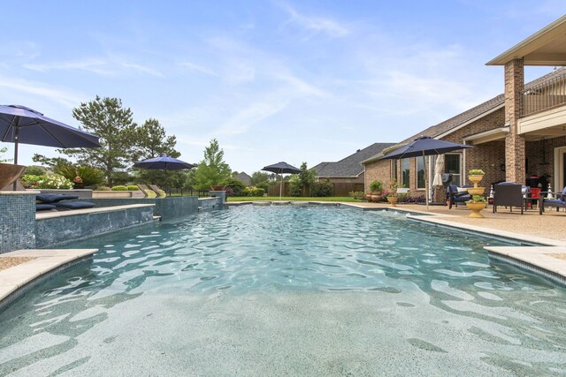 24818 Waterstone Estates Cir W, Tomball, TX 77375 - outdoor pool featuring a patio area