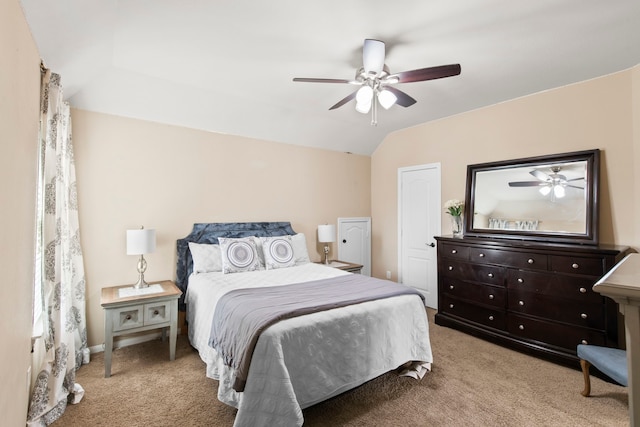 24818 Waterstone Estates Cir W, Tomball, TX 77375 - carpeted bedroom featuring ceiling fan and vaulted ceiling