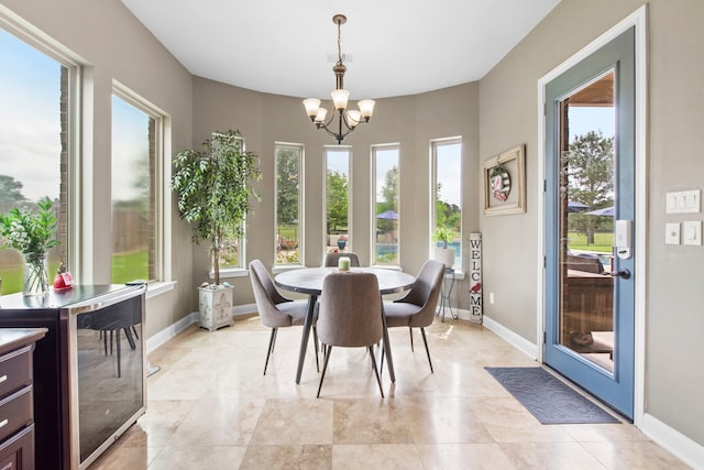 24818 Waterstone Estates Cir W, Tomball, TX 77375 - sunroom / solarium featuring an inviting chandelier, plenty of natural light, and visible vents