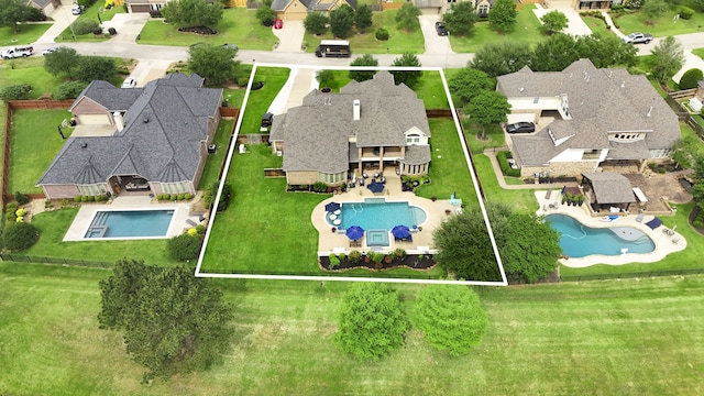 24818 Waterstone Estates Cir W, Tomball, TX 77375 - bird's eye view with a residential view