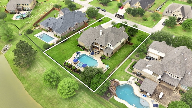 24818 Waterstone Estates Cir W, Tomball, TX 77375 - bird's eye view with a residential view