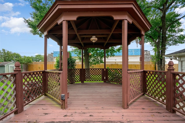 deck with fence