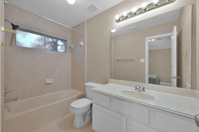 13262 Royal Rdg, Conroe, TX 77302 - full bath with connected bathroom, tile patterned floors, bathing tub / shower combination, toilet, and vanity