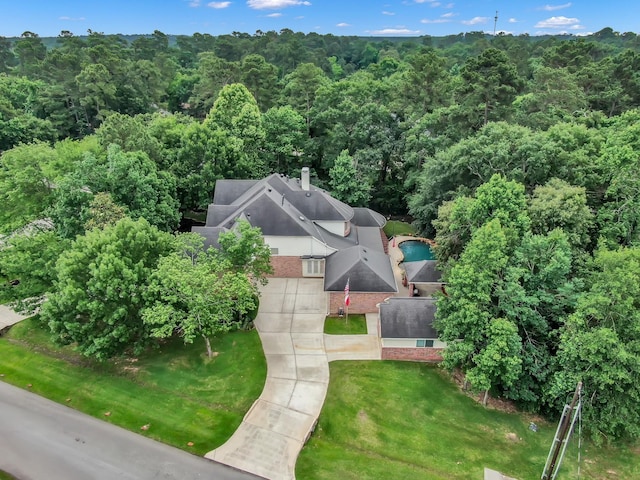13262 Royal Rdg, Conroe, TX 77302 - aerial view of property and surrounding area with a forest