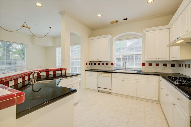16 Treverstone Ct, Sugar Land, TX 77479 - kitchen with visible vents, white dishwasher, a sink, and plenty of natural light