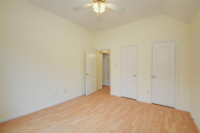 16 Treverstone Ct, Sugar Land, TX 77479 - unfurnished bedroom with light wood-style floors, a ceiling fan, and baseboards