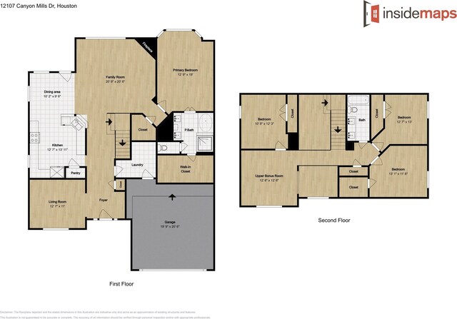 12107 Canyon Mills Dr, Houston, TX 77095 - floor plan / room layout