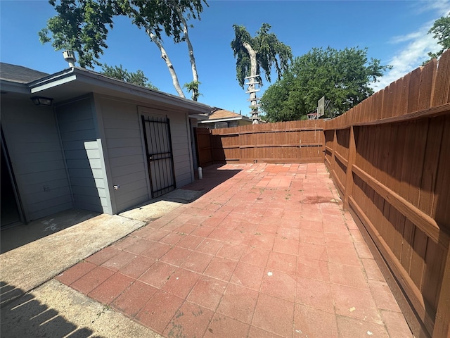 view of patio / terrace with a fenced backyard