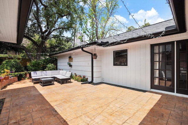 view of patio / terrace with an outdoor living space