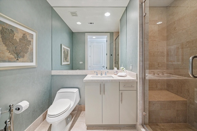 2207 Bancroft St Unit 301, Houston, TX 77027 - bathroom with a shower stall, toilet, and vanity