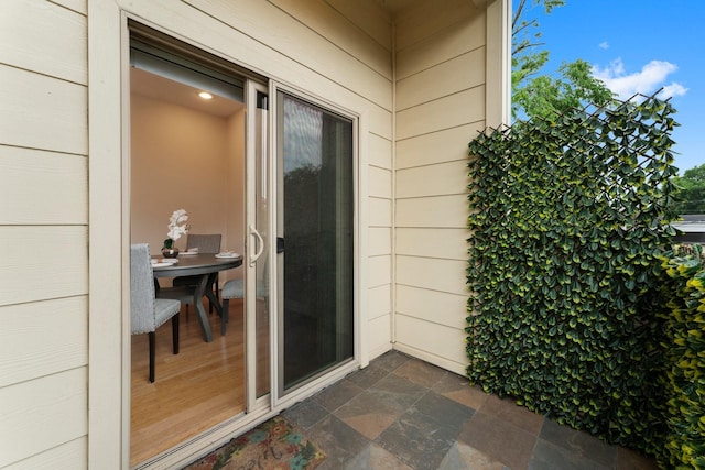 view of doorway to property