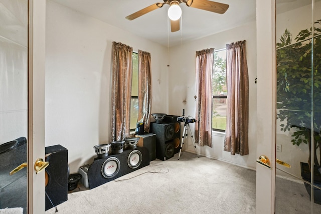 6310 Ringsby Rd, Austin, TX 78747 - misc room featuring a ceiling fan and carpet flooring