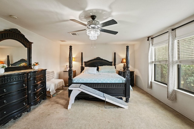 6310 Ringsby Rd, Austin, TX 78747 - carpeted bedroom with ceiling fan and visible vents