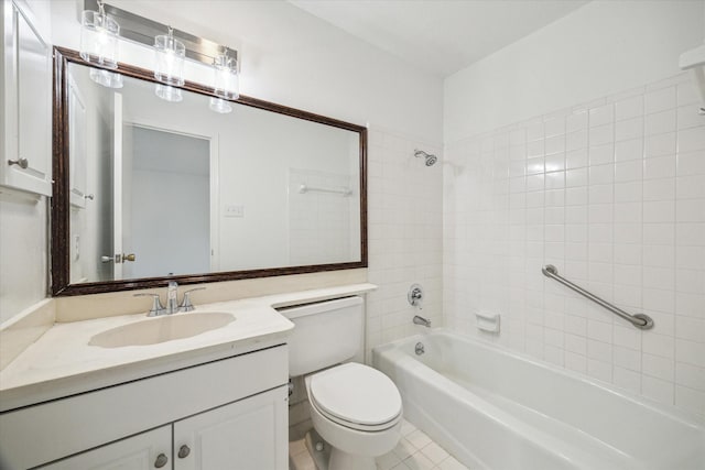 5827 Valley Forge Dr Unit 83, Houston, TX 77057 - bathroom featuring tile patterned floors, toilet, vanity, and bathing tub / shower combination