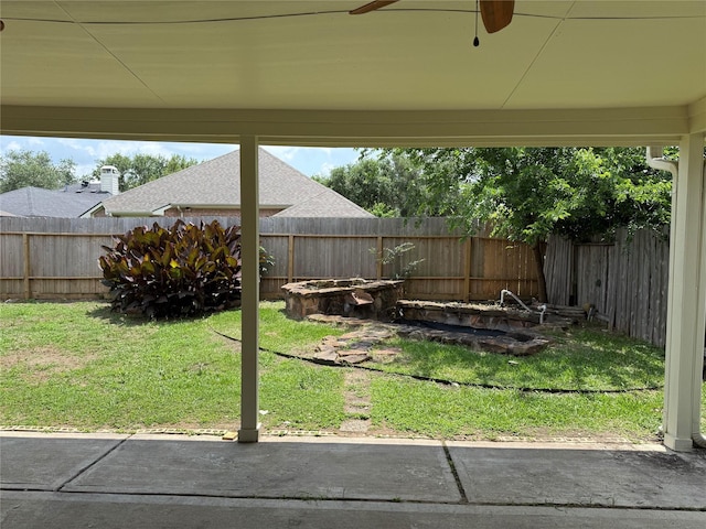 17235 Eden Falls Ct, Houston, TX 77095 - view of yard featuring ceiling fan