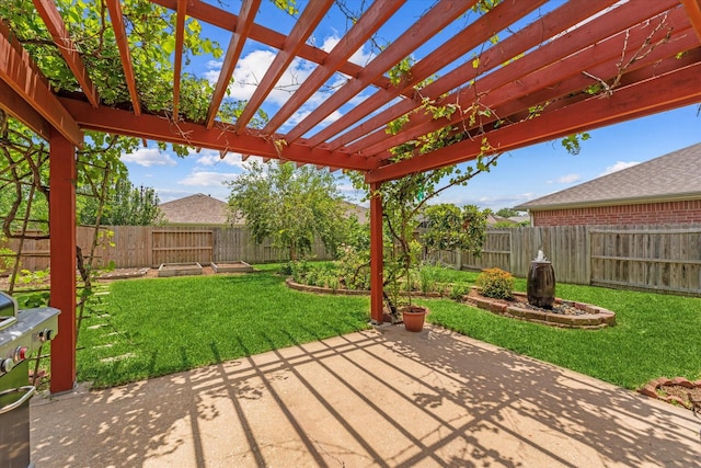 view of patio / terrace with a pergola