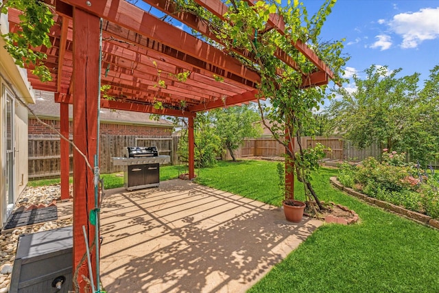 view of patio with a pergola