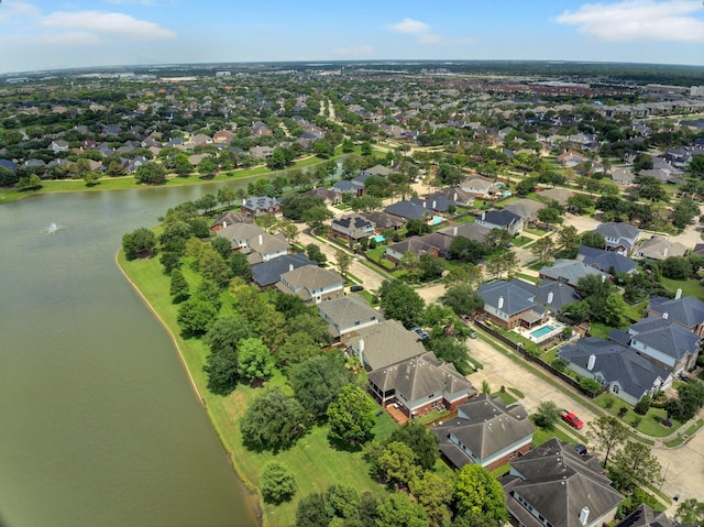 2712 Park Falls Dr, Pearland, TX 77584 - aerial perspective of suburban area featuring a nearby body of water