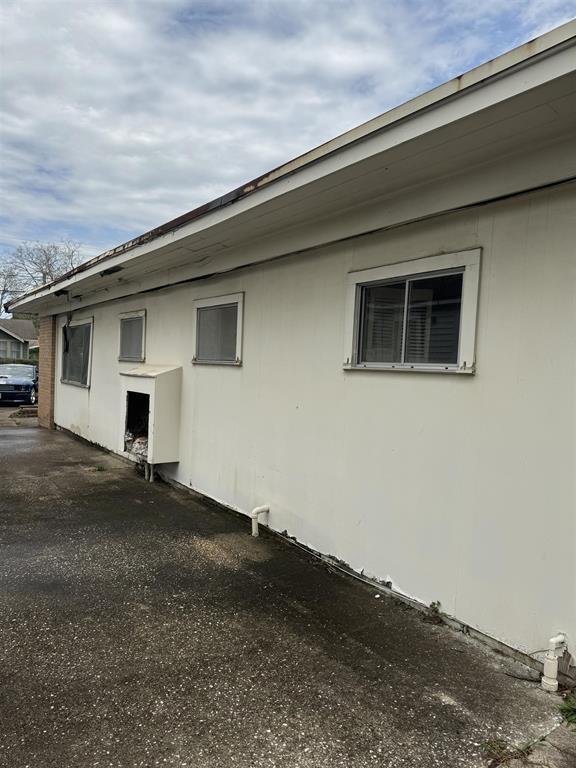 view of home's exterior with stucco siding
