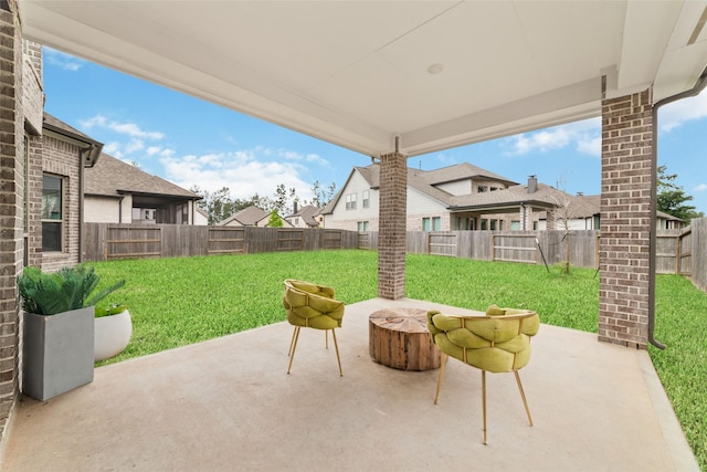 18114 Harbor Trail Ln, Conroe, TX 77302 - view of patio with a residential view and a fenced backyard