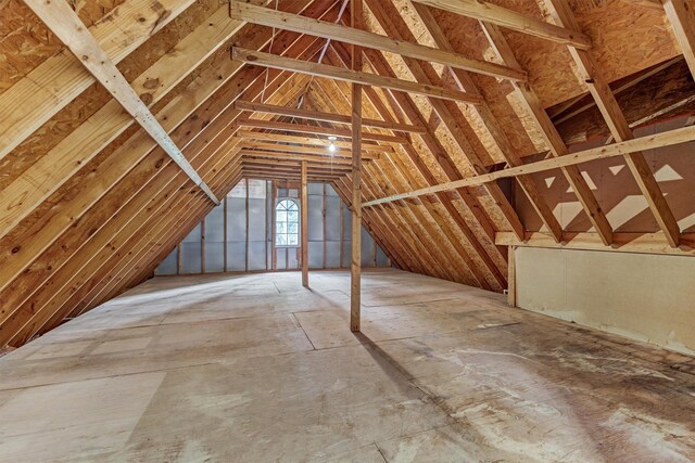 view of attic