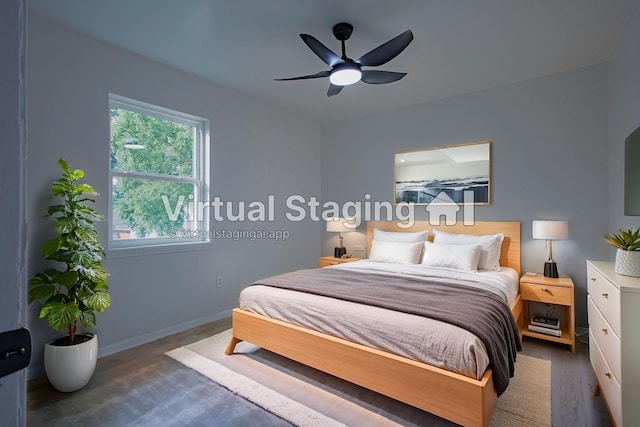 1719 Wagon Gap Trl, Houston, TX 77090 - bedroom featuring ceiling fan and baseboards