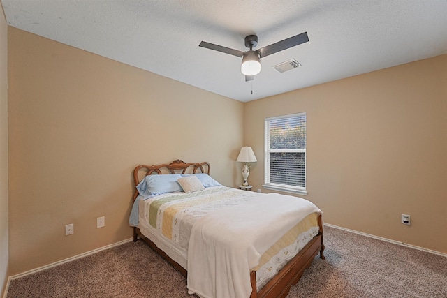 13935 Pueblo Run, Cypress, TX 77429 - bedroom featuring baseboards, ceiling fan, carpet flooring, and visible vents