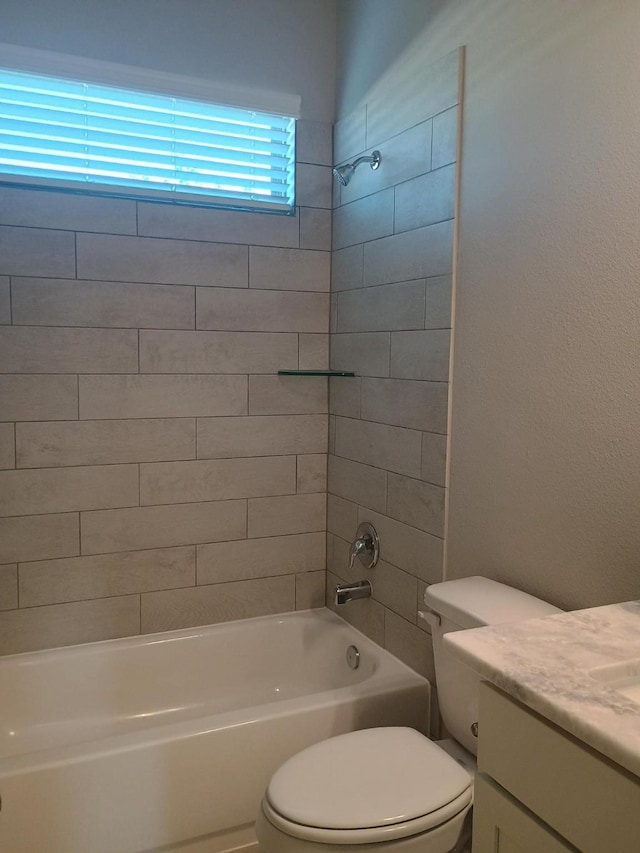 12303 Sterling Oak Dr, Humble, TX 77044 - full bathroom featuring vanity, toilet, and bathtub / shower combination