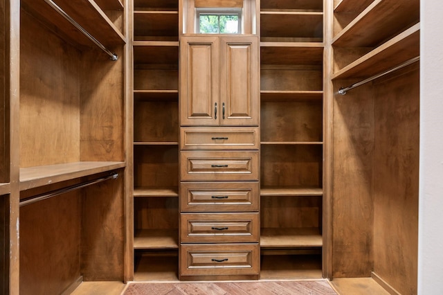 view of walk in closet