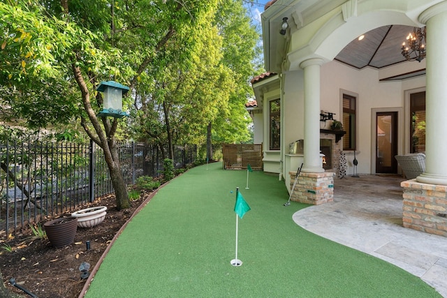 exterior space with fence