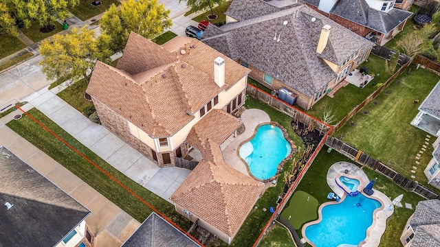 birds eye view of property