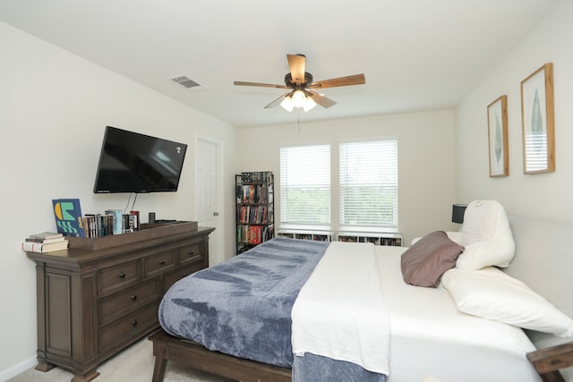 12626 Baker Bend St, Houston, TX 77034 - bedroom with visible vents and ceiling fan
