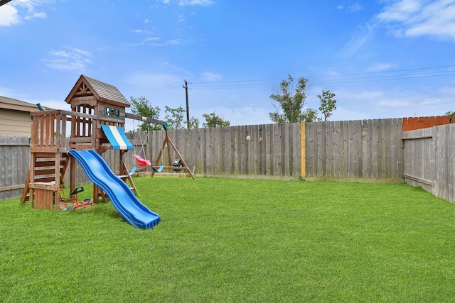 12626 Baker Bend St, Houston, TX 77034 - view of playground featuring a yard and a fenced backyard