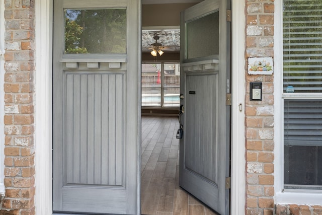 15110 Falling Creek Dr, Houston, TX 77068 - view of exterior entry featuring brick siding