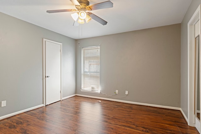 15110 Falling Creek Dr, Houston, TX 77068 - unfurnished bedroom with wood finished floors, baseboards, and a ceiling fan